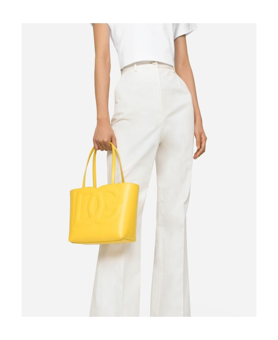 Dolce & Gabbana Small Dg Logo Tote Bag In Yellow