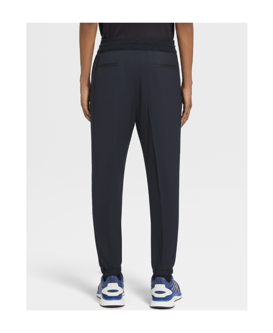 Zegna High Performance Wool Joggers In Black