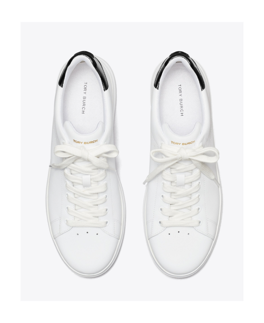 Tory Burch Branded Heel-counter Low-top Sneakers In White