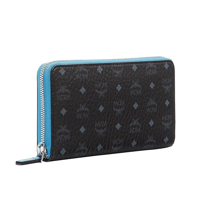 Mcm Long Zipper Wallet. In Black