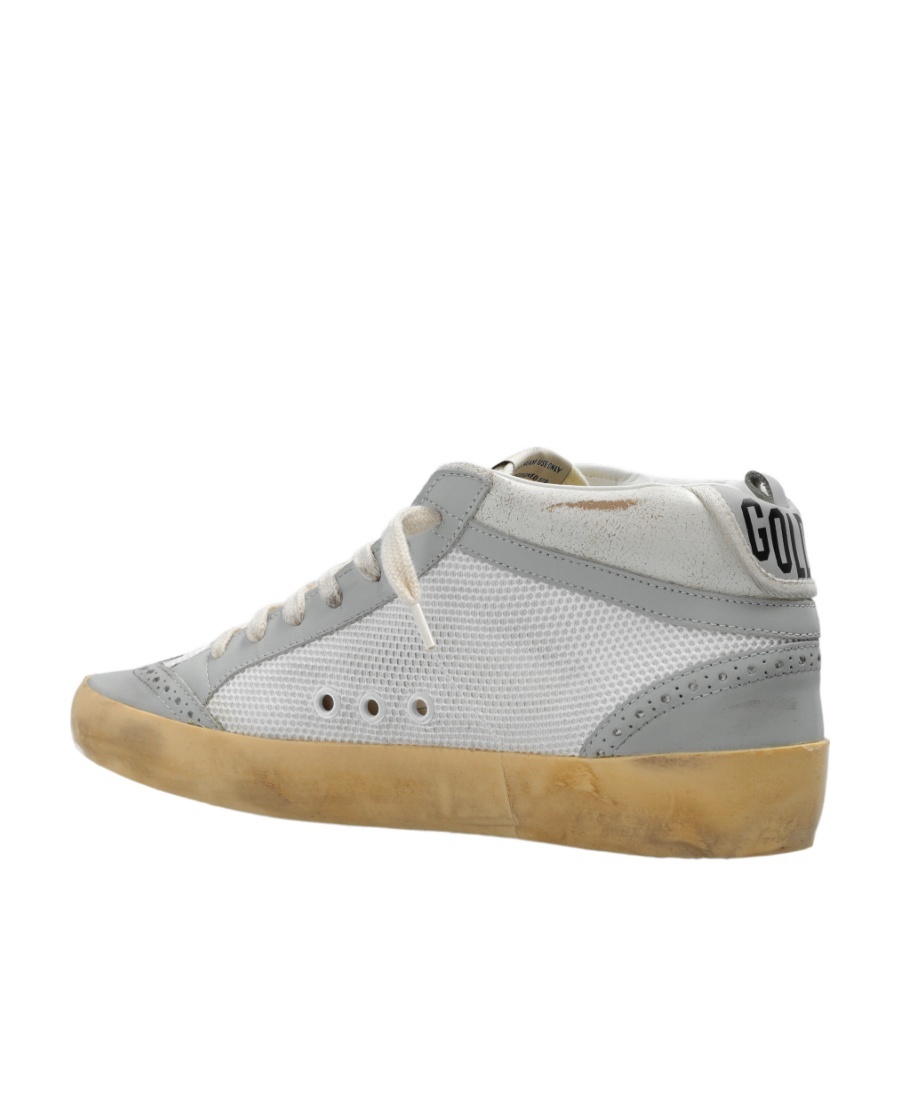 Golden Goose Mid Star Lace-up Sneakers In Gray