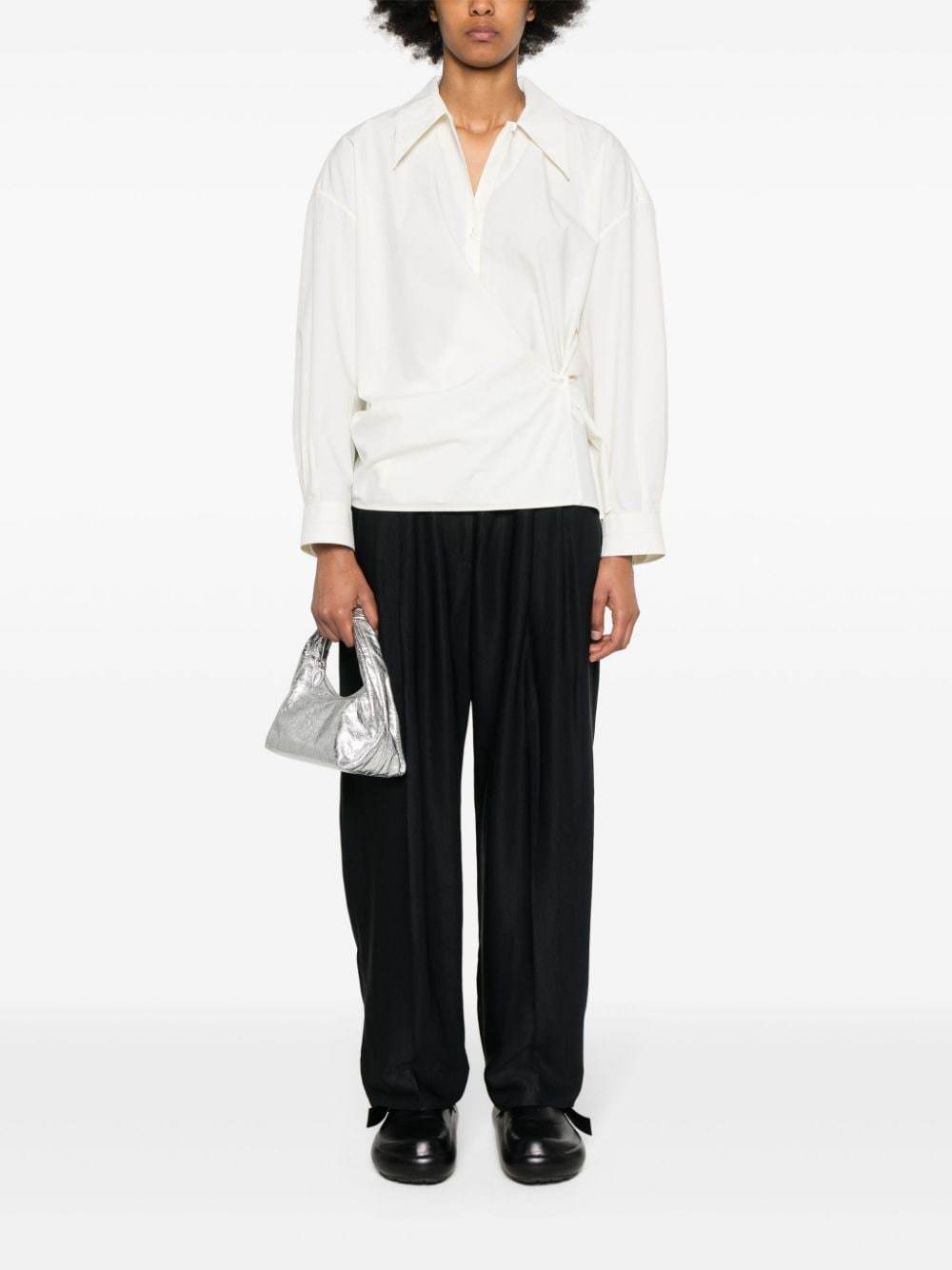 Studio Nicholson Sperro High-waist Tapered Trousers In Black