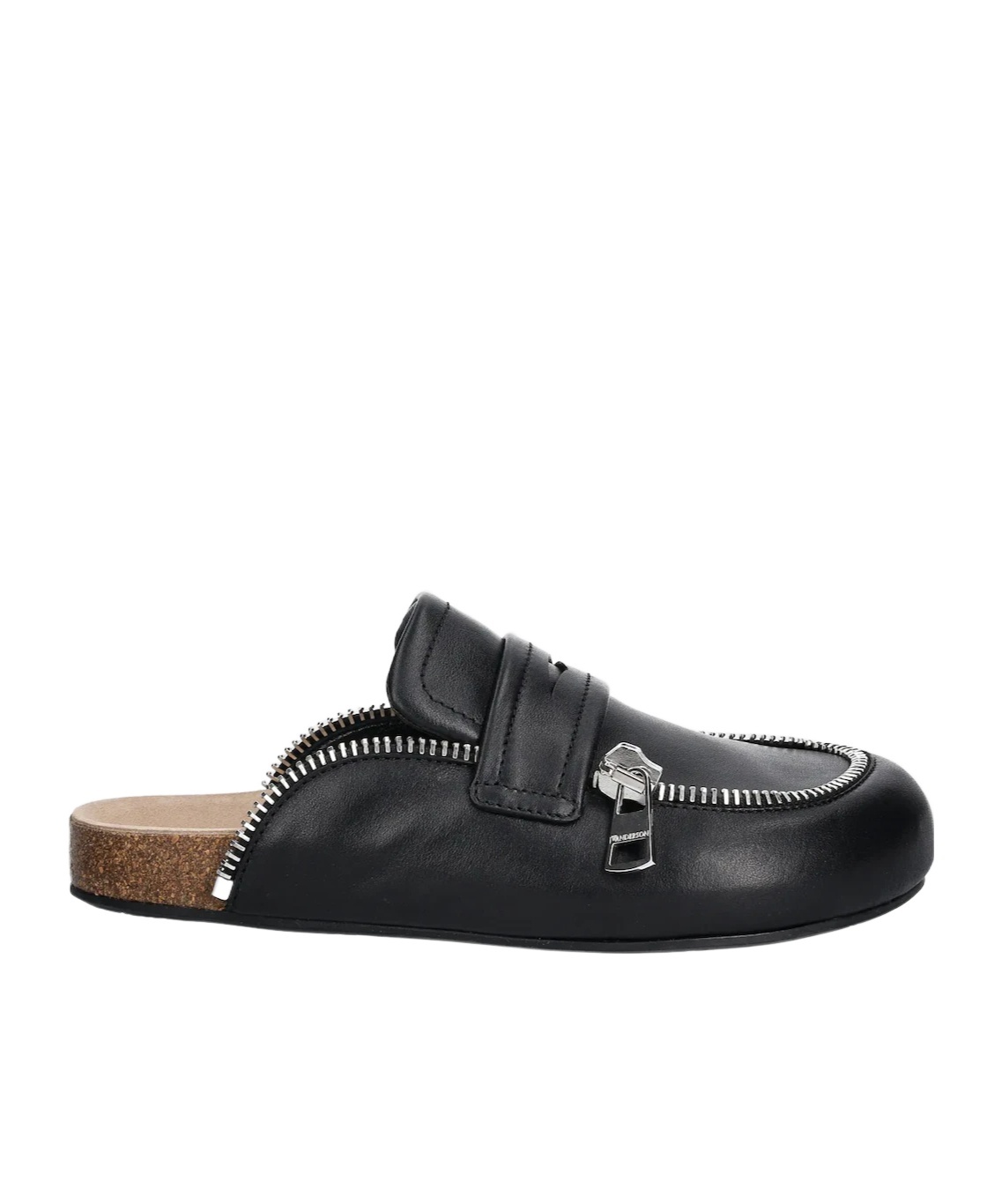 Jw Anderson Round Toe Mules In Black