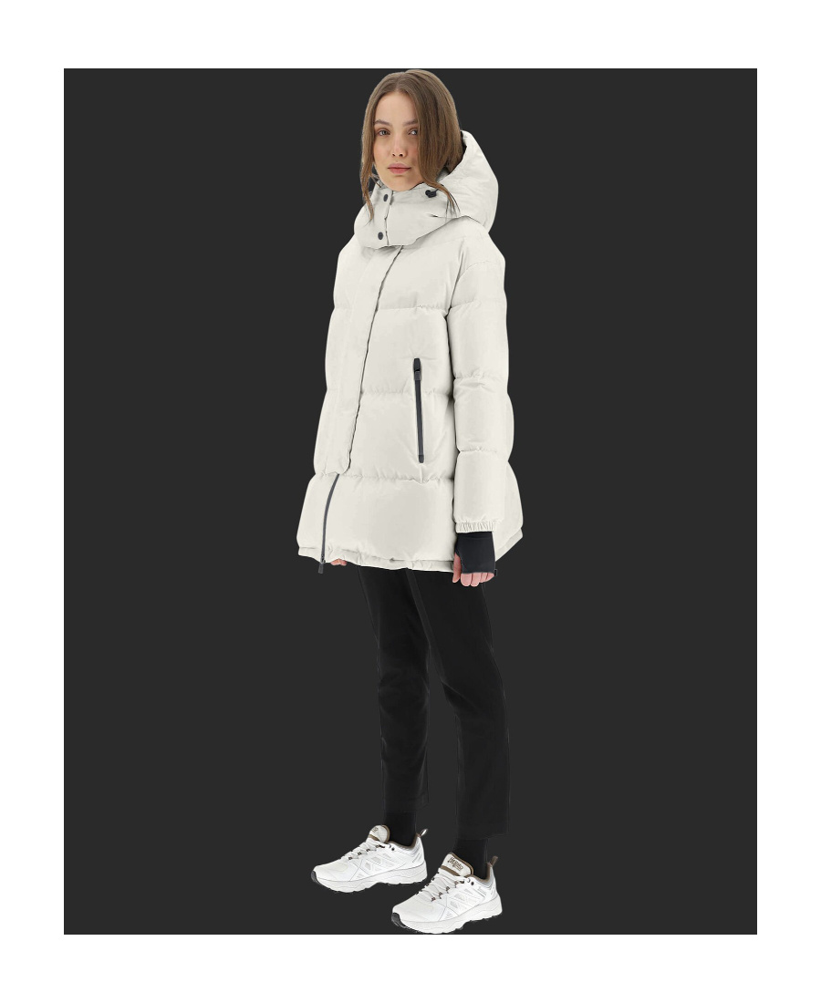 Herno Hooded Feather-down Padded Coat In White