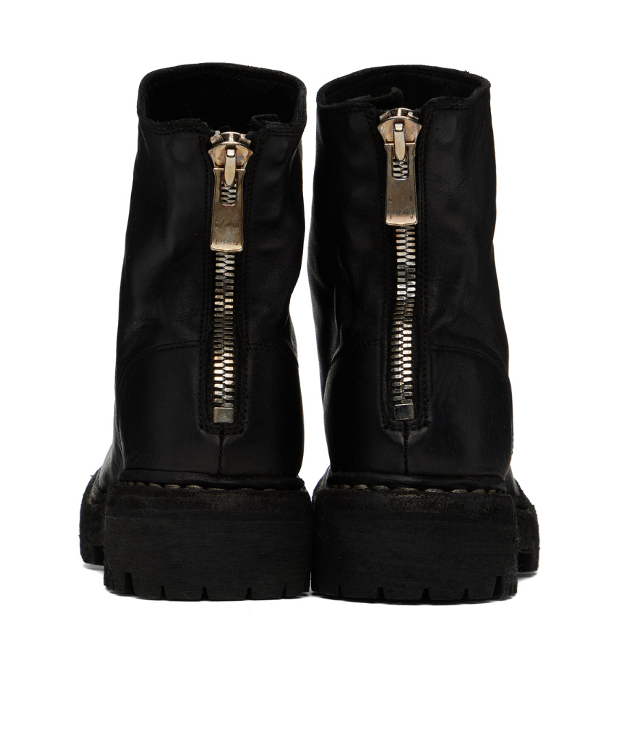 Shop Guidi Zippered Short Boots In Black