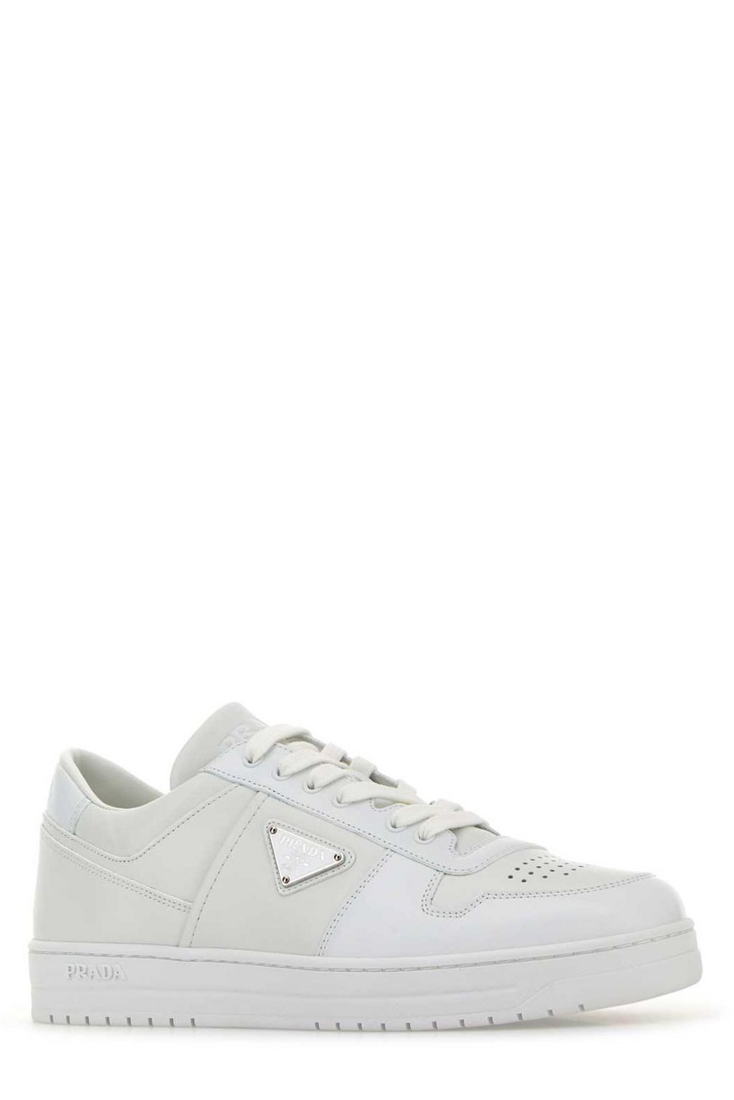 Prada Sneakers Downtown In Pelle Bianca Uomo In White