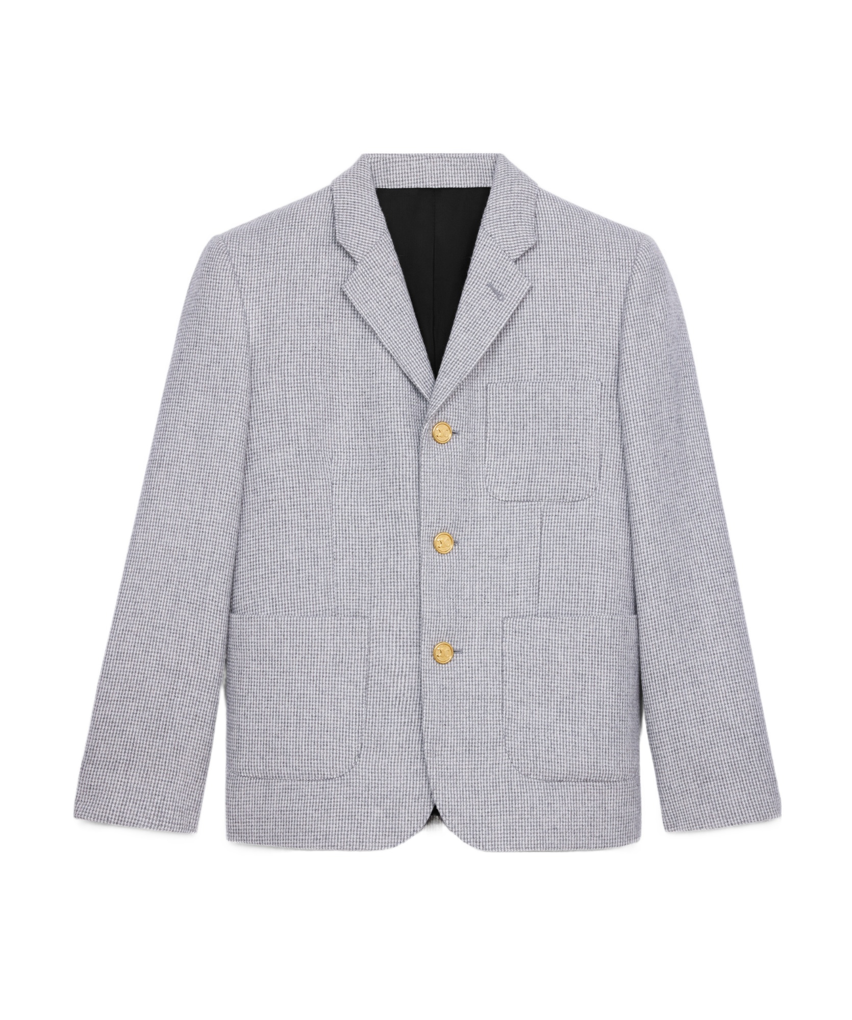 Shop Celine Sorbonne Jacket In Cashmere Natté In Gray