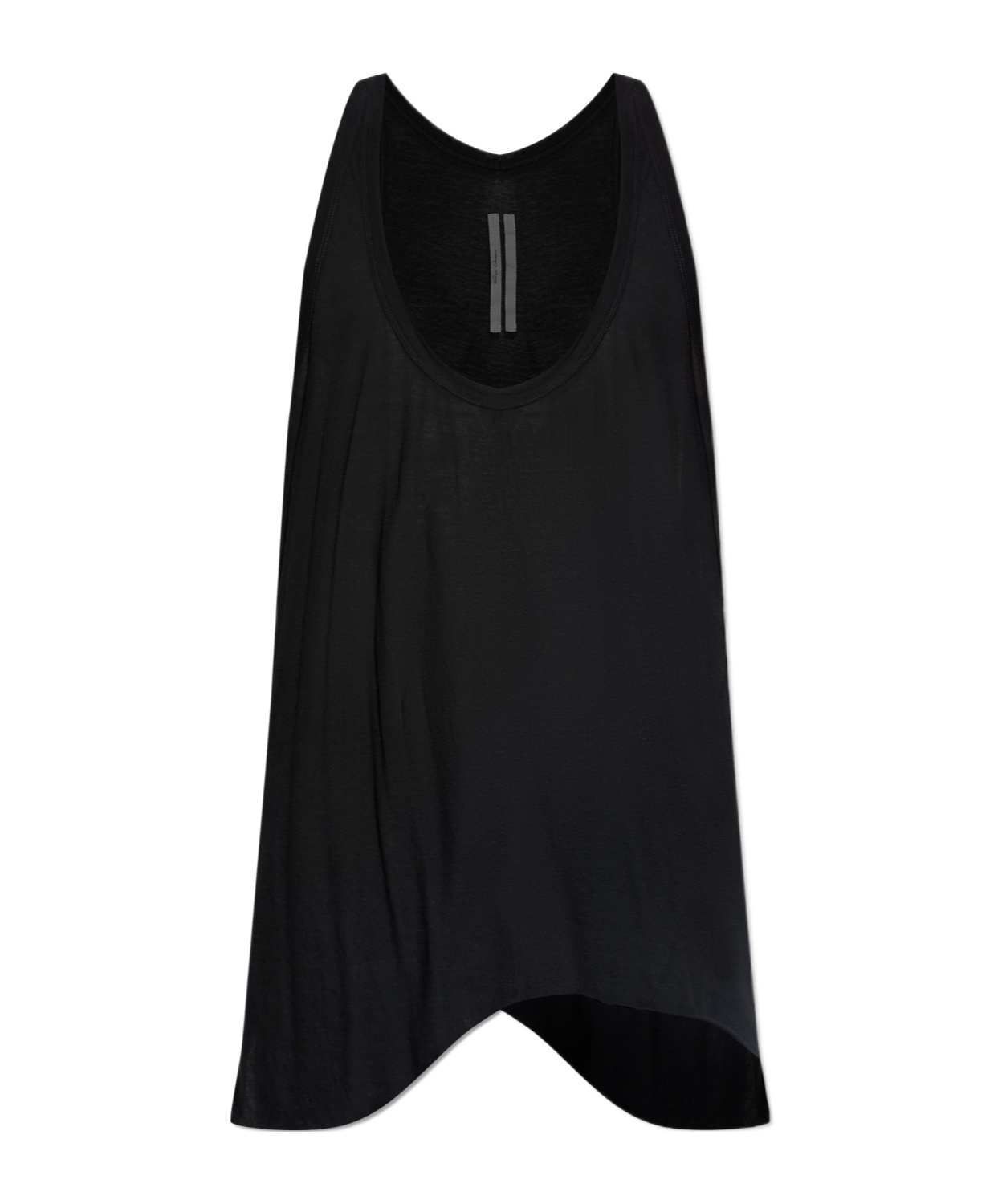 Rick Owens Lo Cut Cotton Tank Top In Black