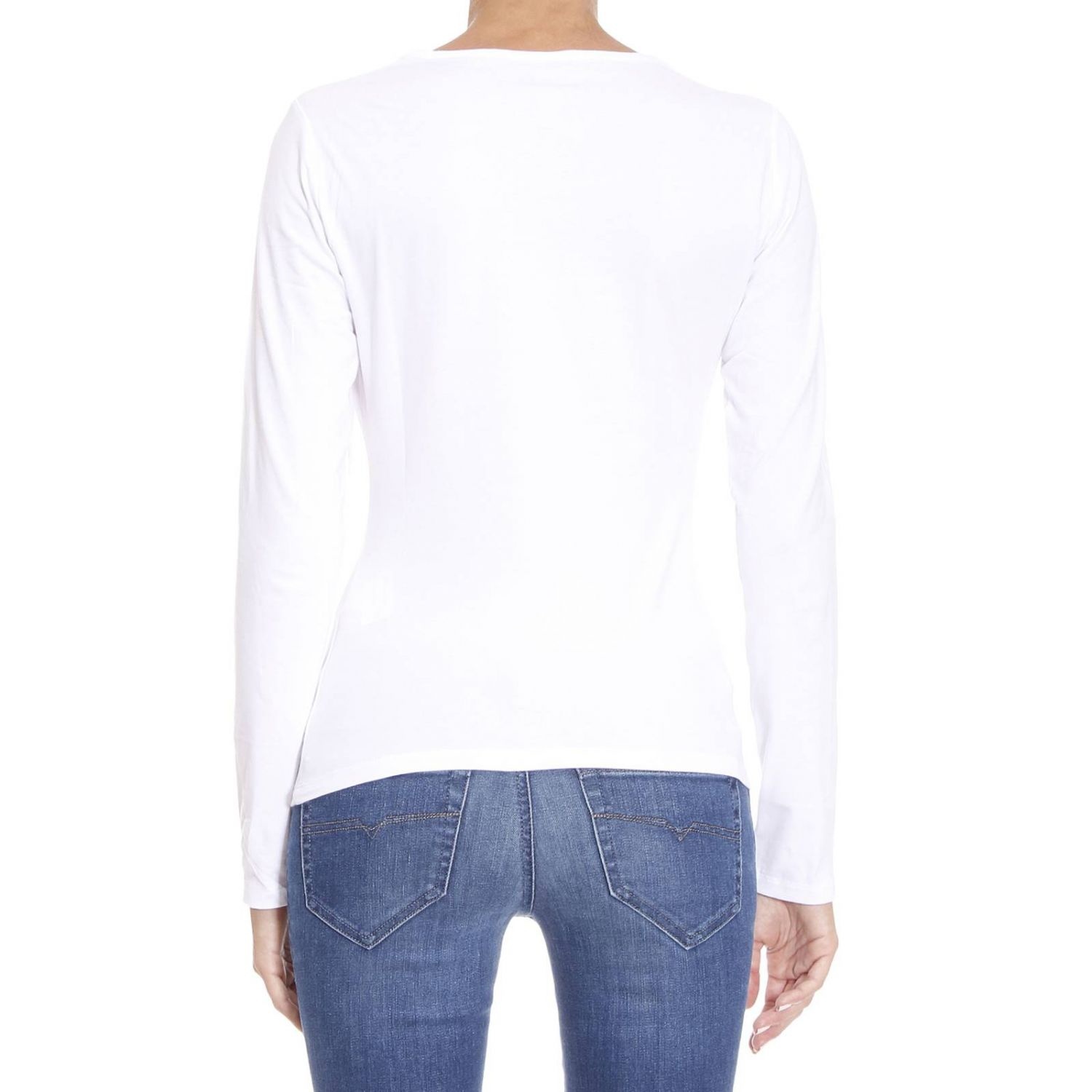 Shop Armani Jeans Logo Details T-shirt In White