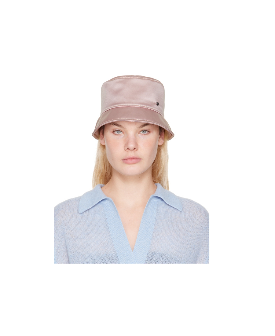 Maison Michel Purple Axel Beach Hat In White