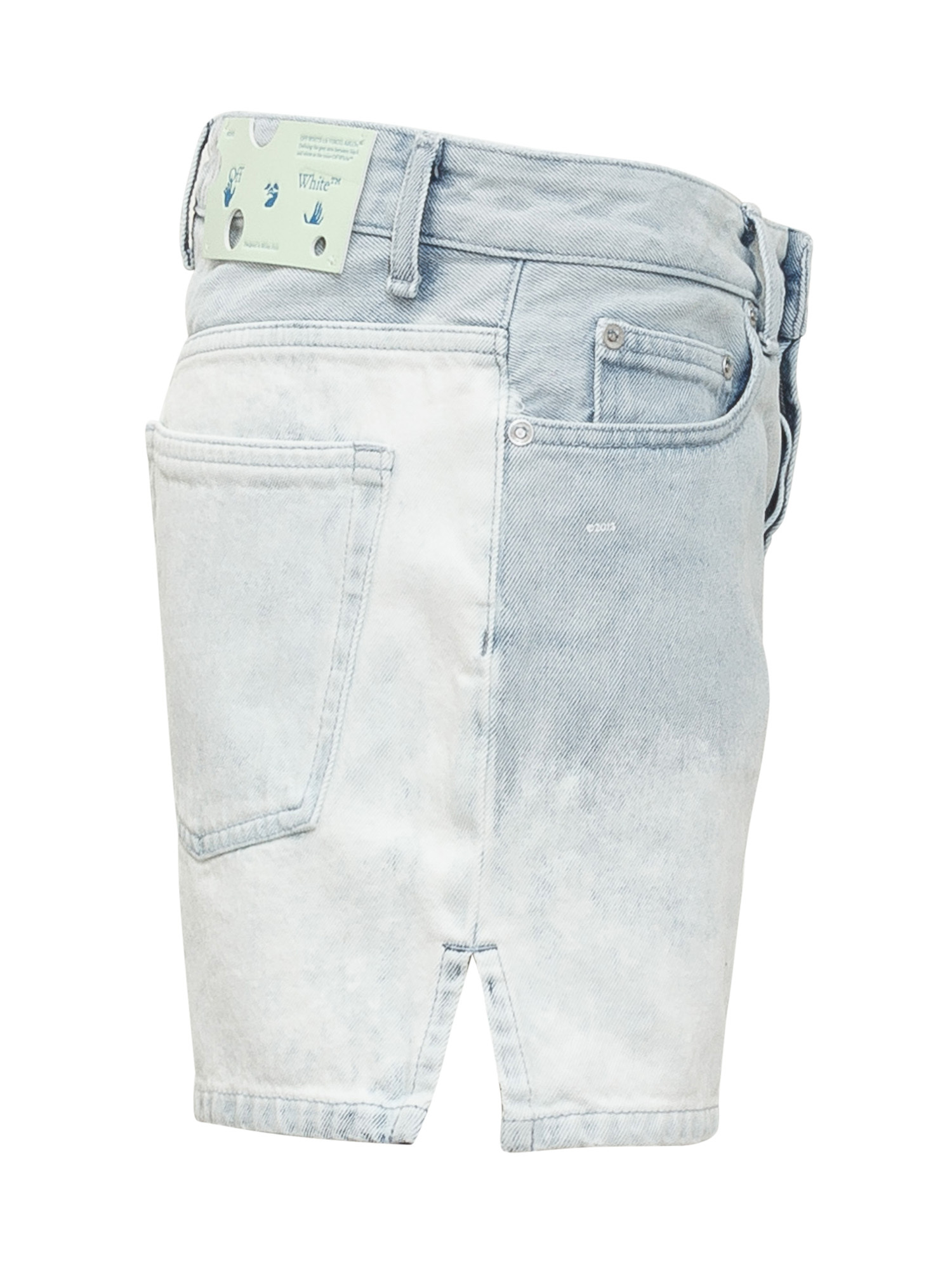 Off-white Gradient-effect Denim Shorts In White