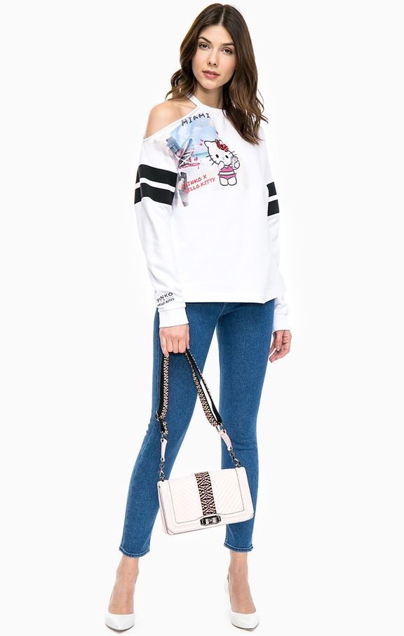 Pinko X Hello Kitty Long-sleeved T-shirt In White