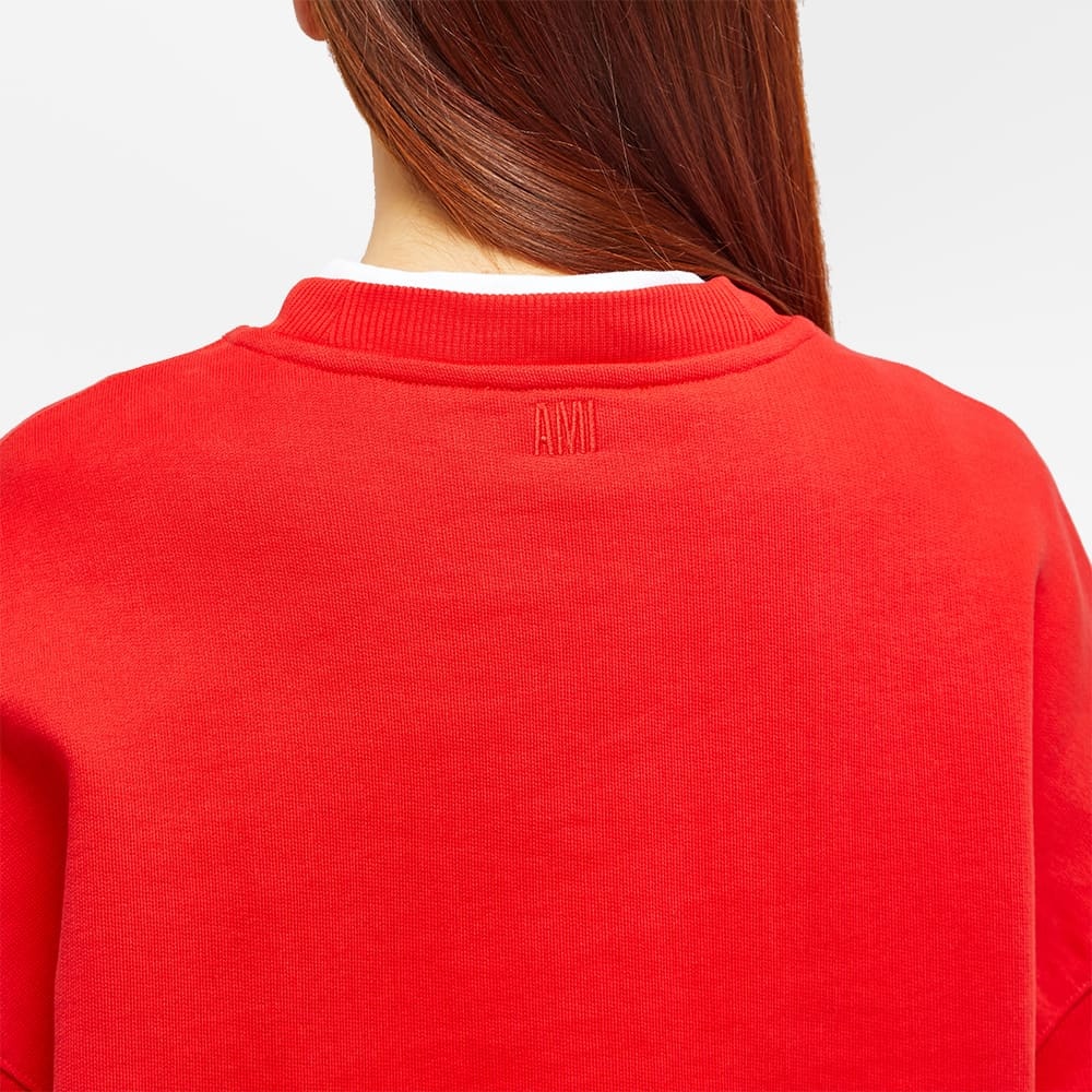 Ami Alexandre Mattiussi Graphic-print Cotton Sweatshirt In Red