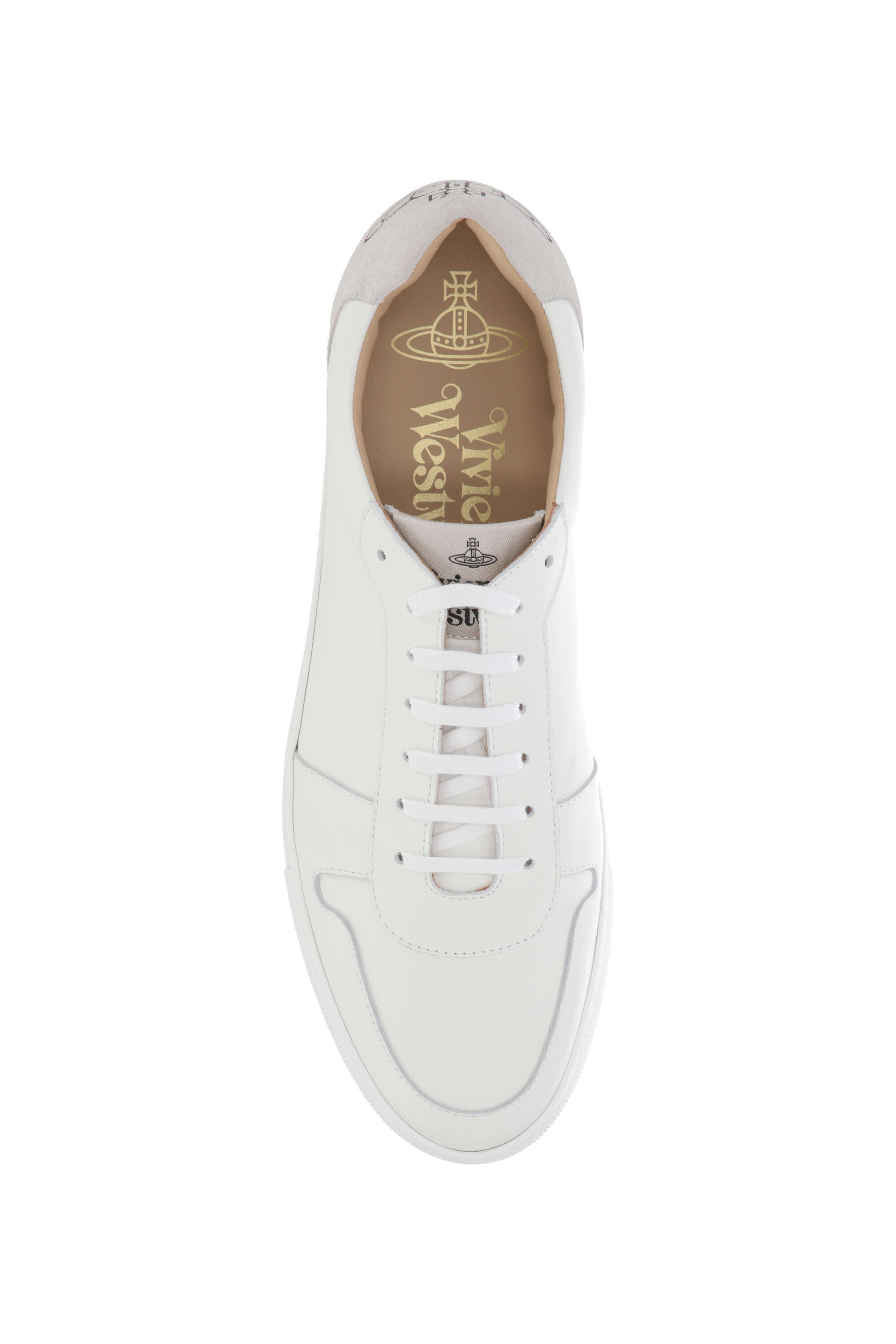 Vivienne Westwood Logo-print Calf Leather Sneakers In White
