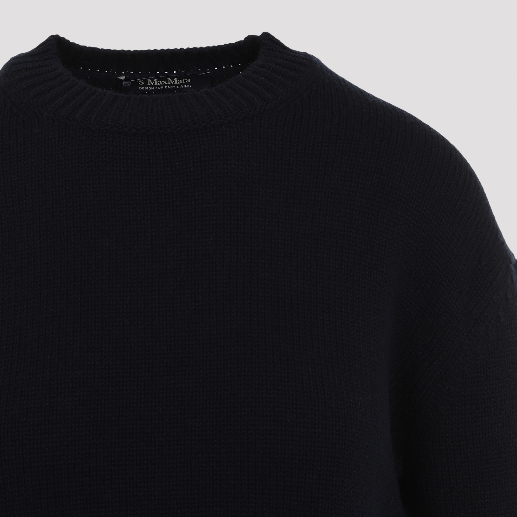 Max Mara Long-sleeved Sweater In Black