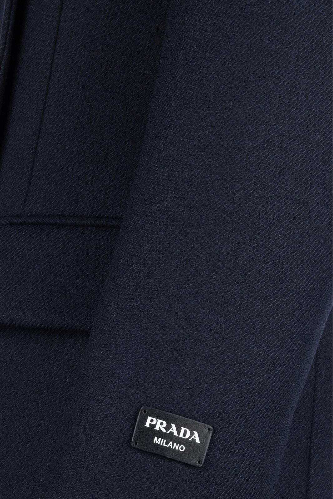 Prada Double-breasted Wool Coat In Blue
