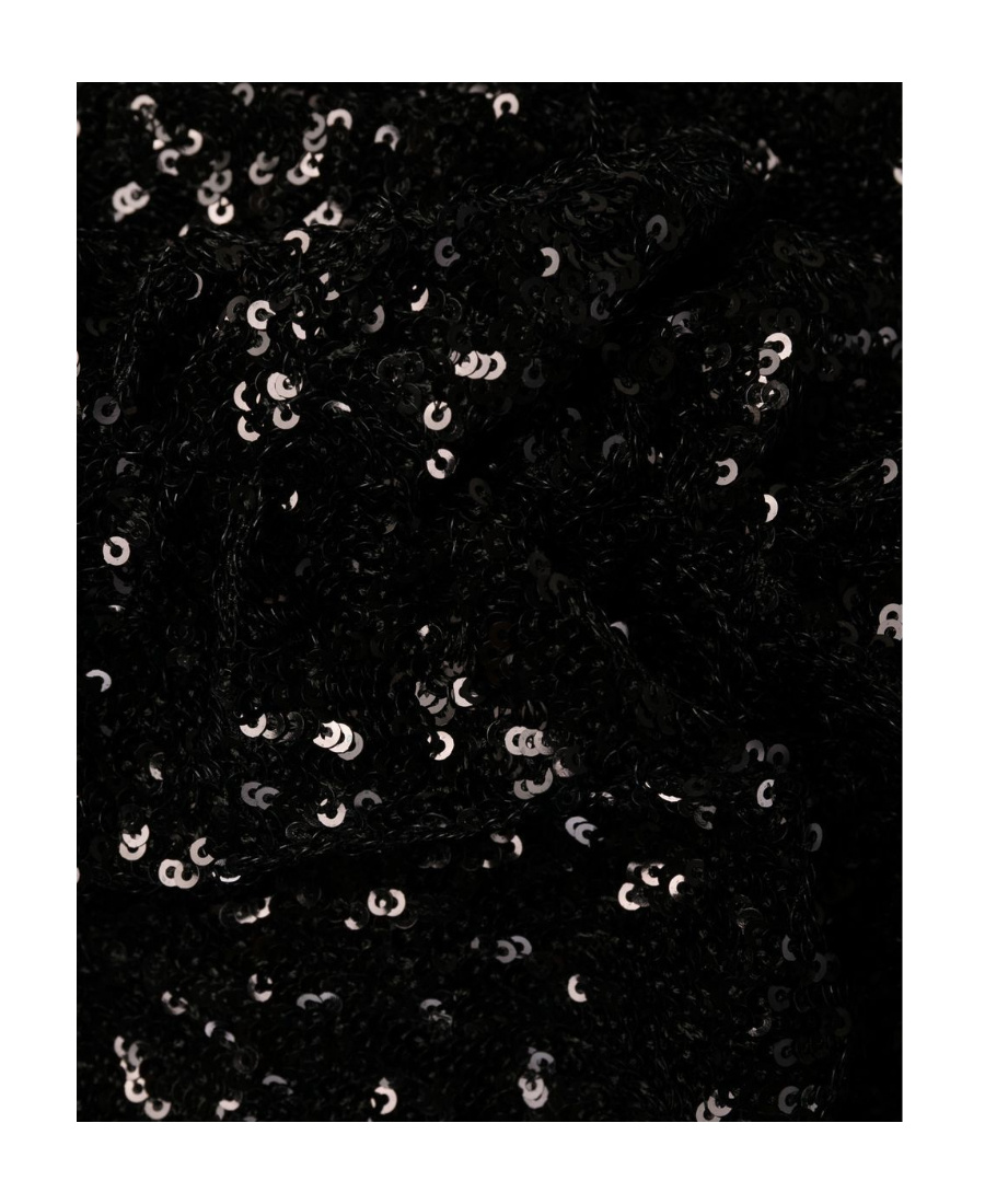 P.a.r.o.s.h Sequined Shoulder-length Dress In Black