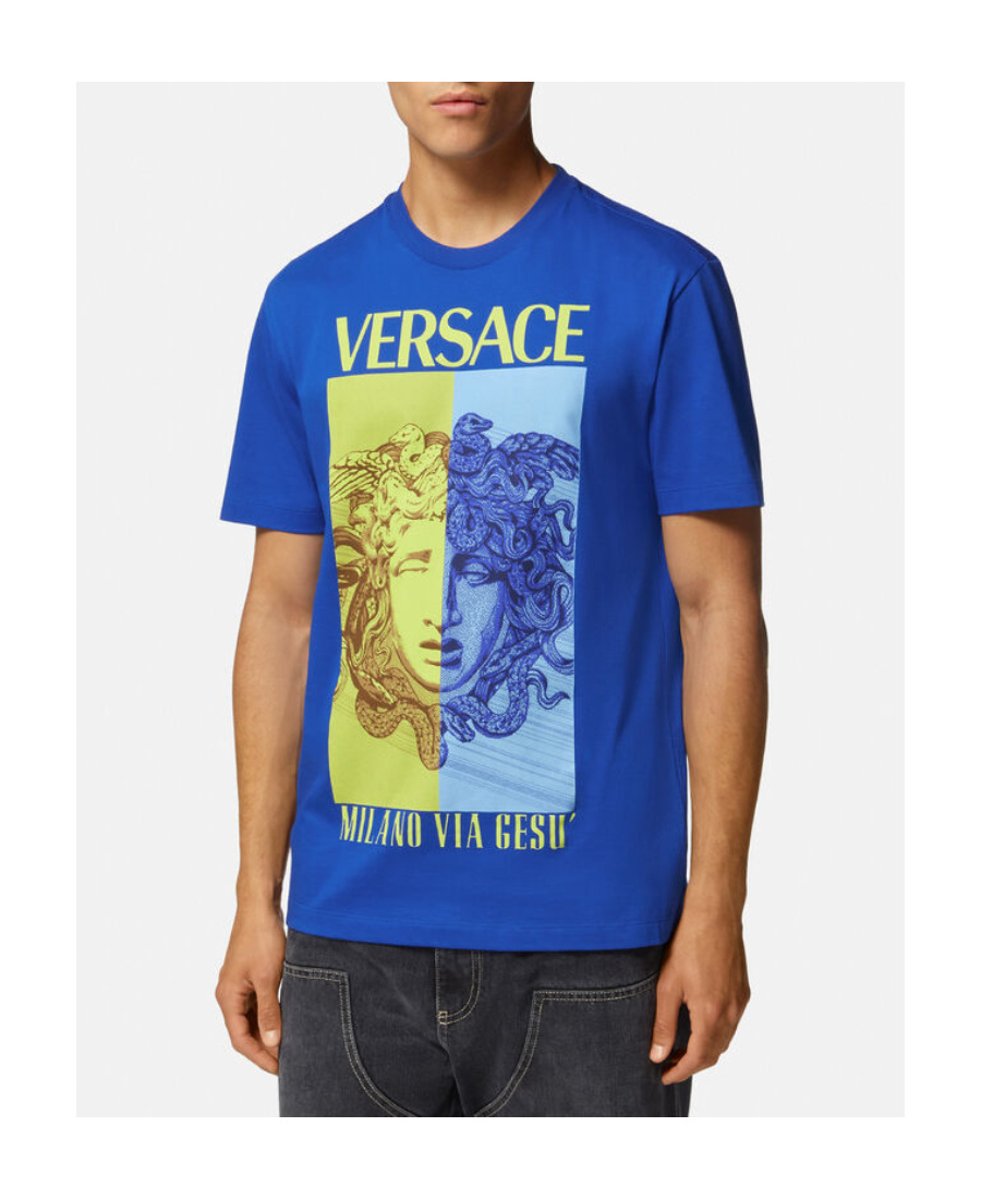 VERSACE MEDUSA-PRINT T-SHIRT