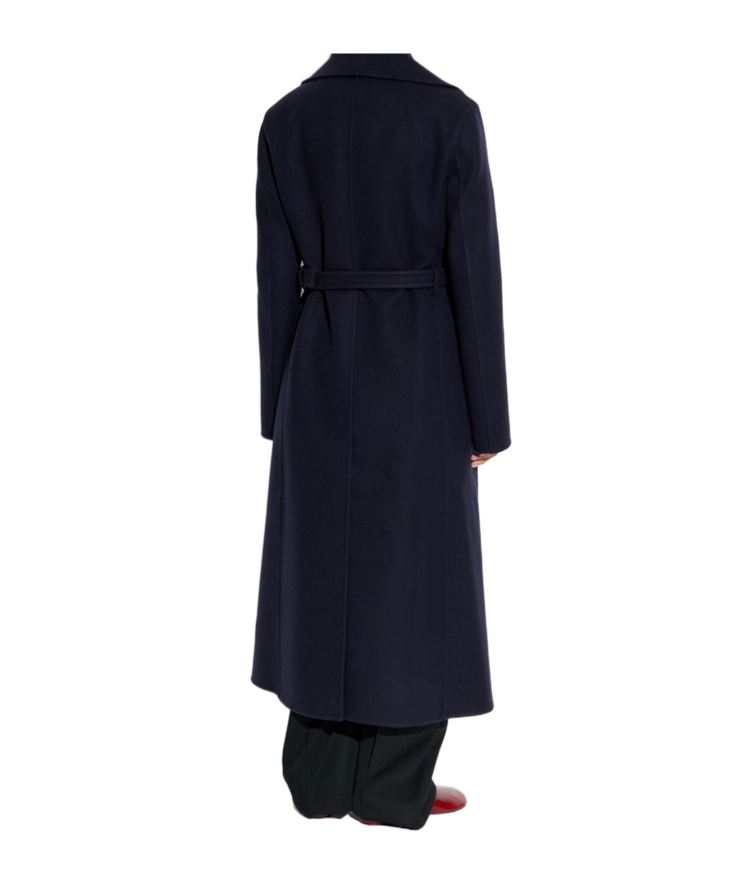 Jil Sander Belted Coat In Blue