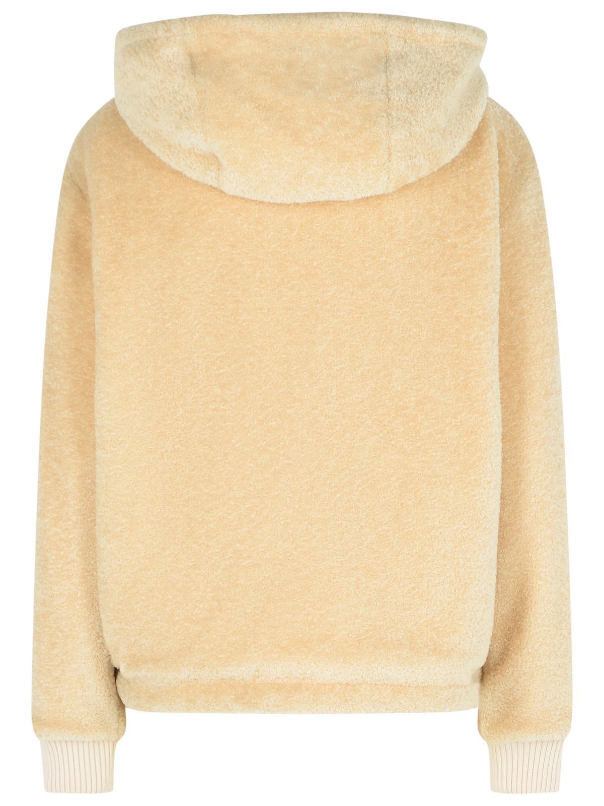Moncler Reversible Jacket In Cream Cotton Blend In White