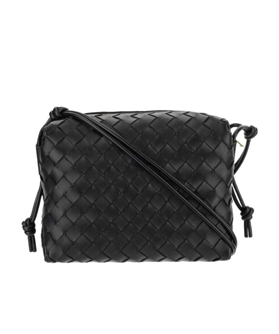 Bottega Veneta Small Loop Crossbody Bag In Black