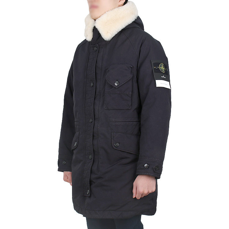 Stone Island David-tc Parka Coat In Blue