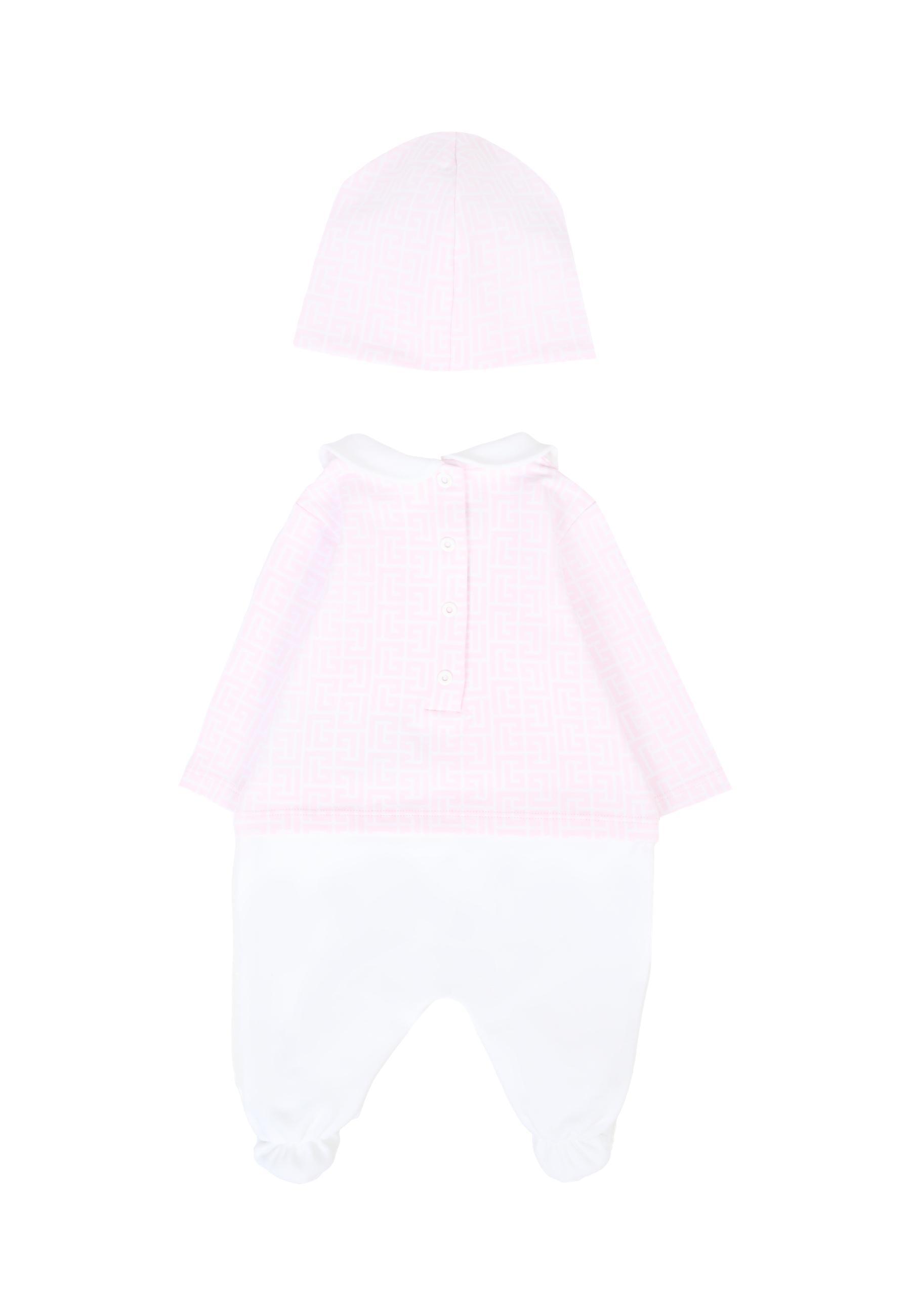 Balmain Geometric-print Babygrow Set In Multi