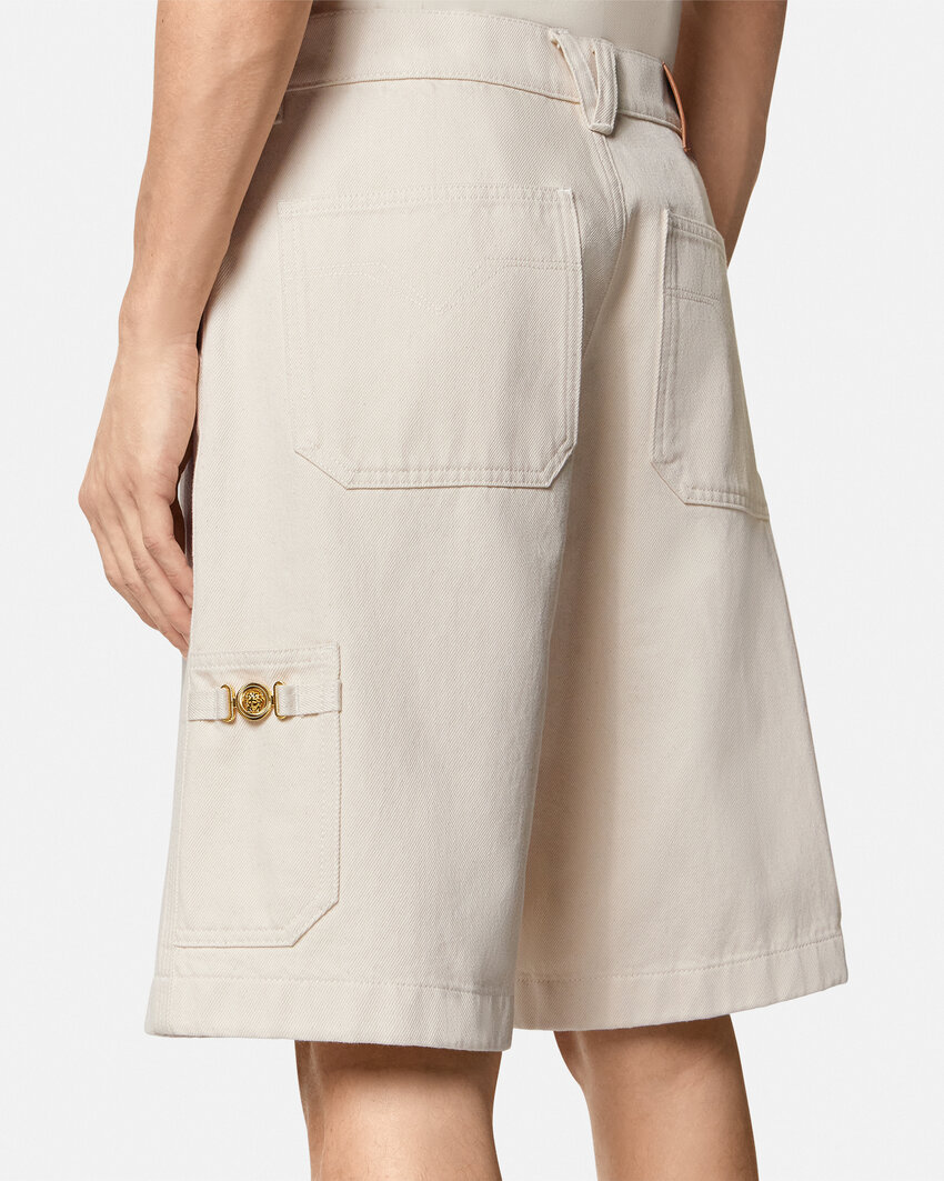 Versace Medusa Biggie Denim Cargo Shorts