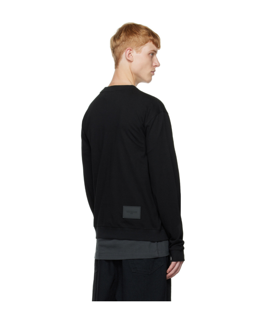 We11 Done Logo Hoodie In Black