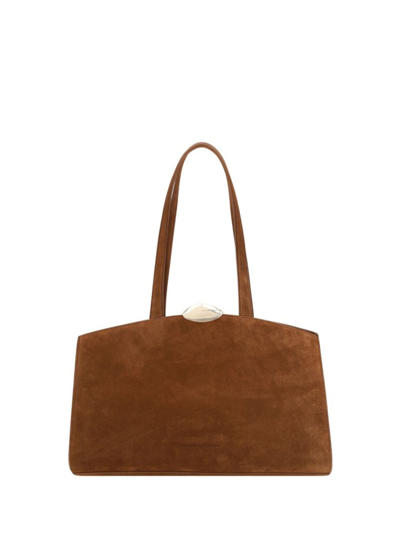Benedetta Bruzziches Trapezoidal Handbag In Brown