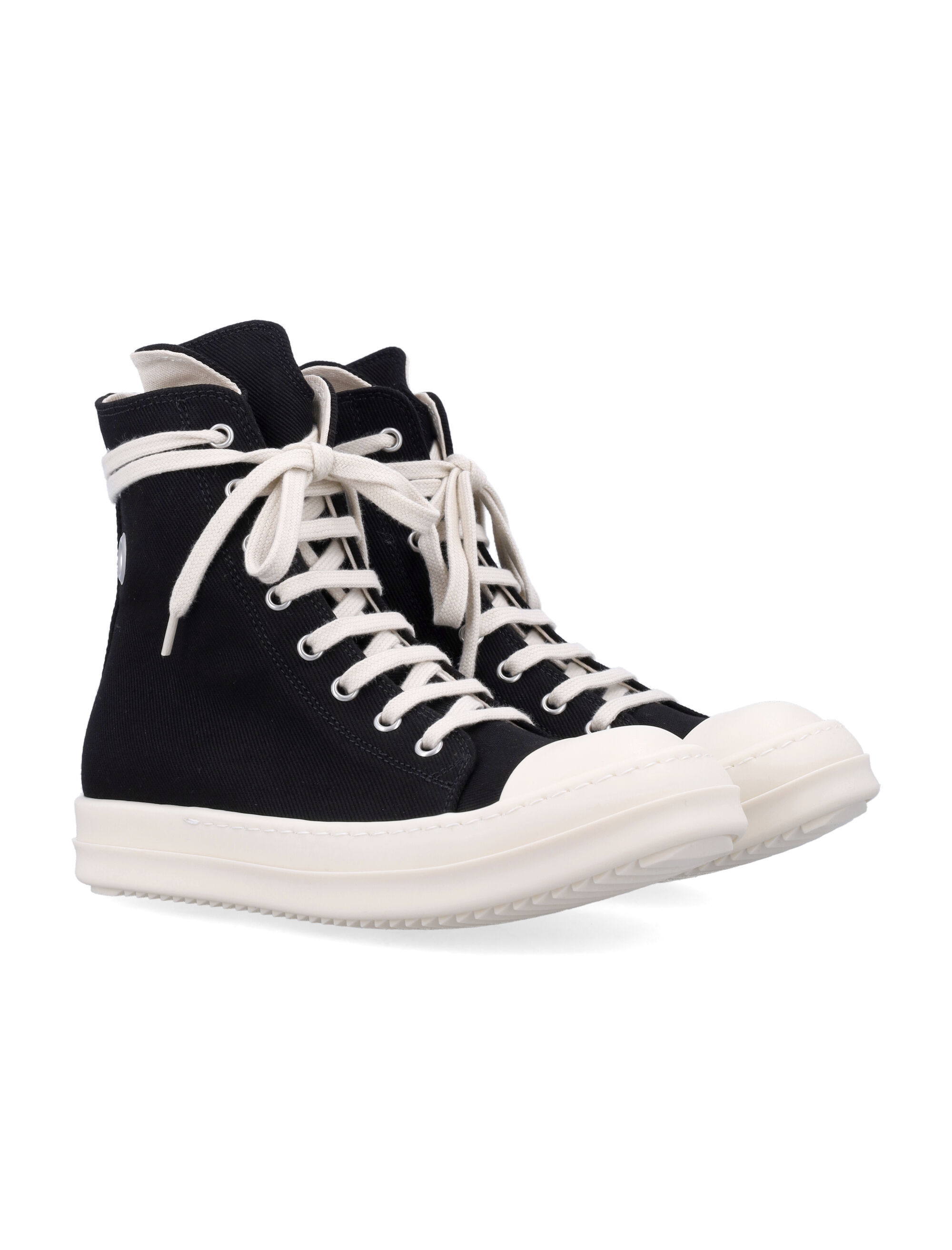 Rick Owens Drkshdw Lace-up High-top Casual Shoes In Black