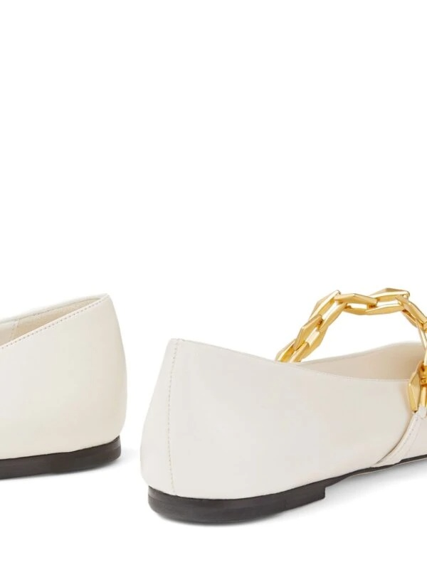 Jimmy Choo Embossed Lizard Leather Diamond Tilda In White