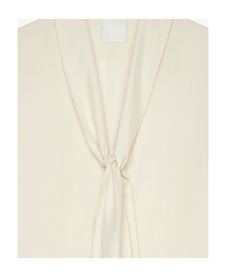 Givenchy Long-sleeved Silk Blouse In White