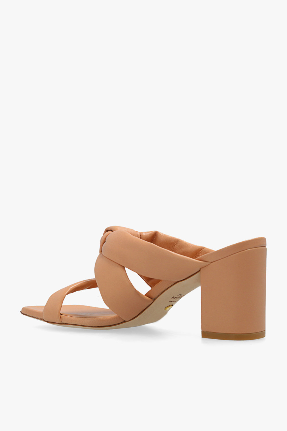 Stuart Weitzman Logo Slippers In Brown