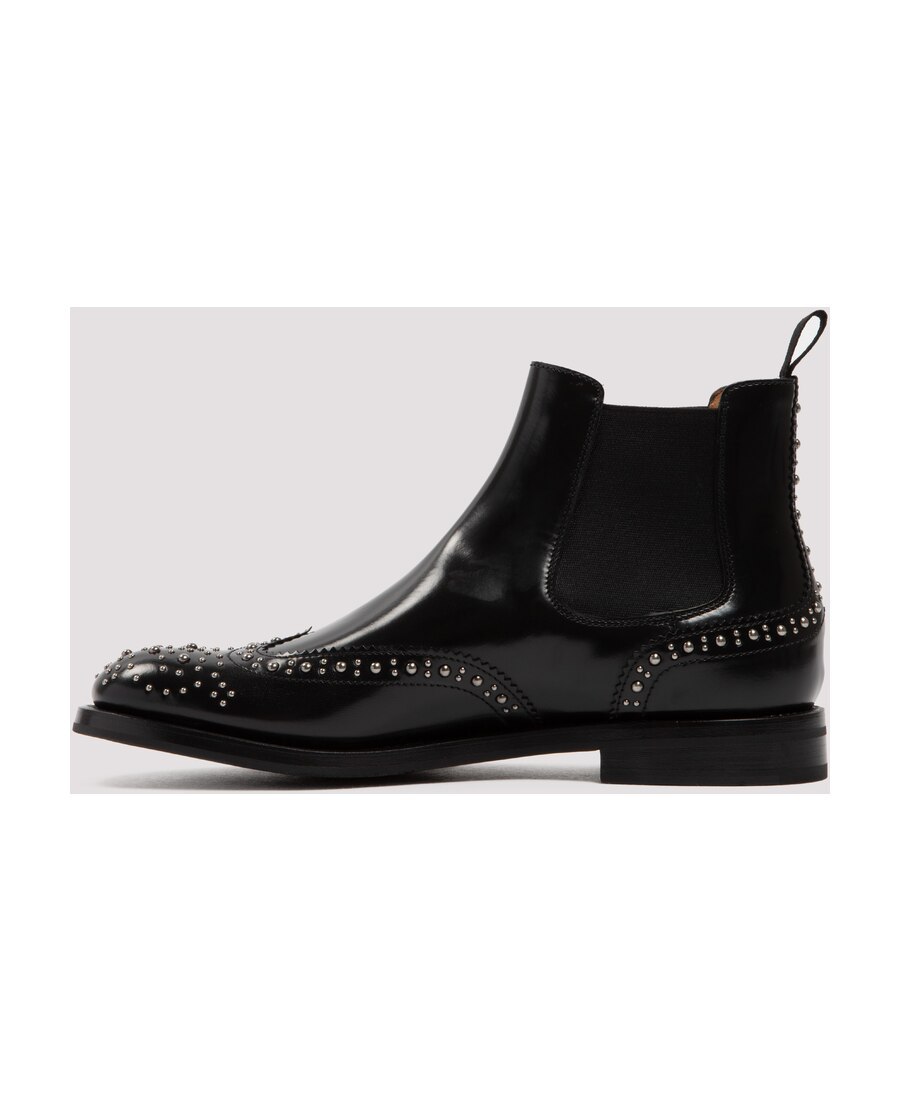 Shop Church's Stud Detailed Ankle Boots In Black