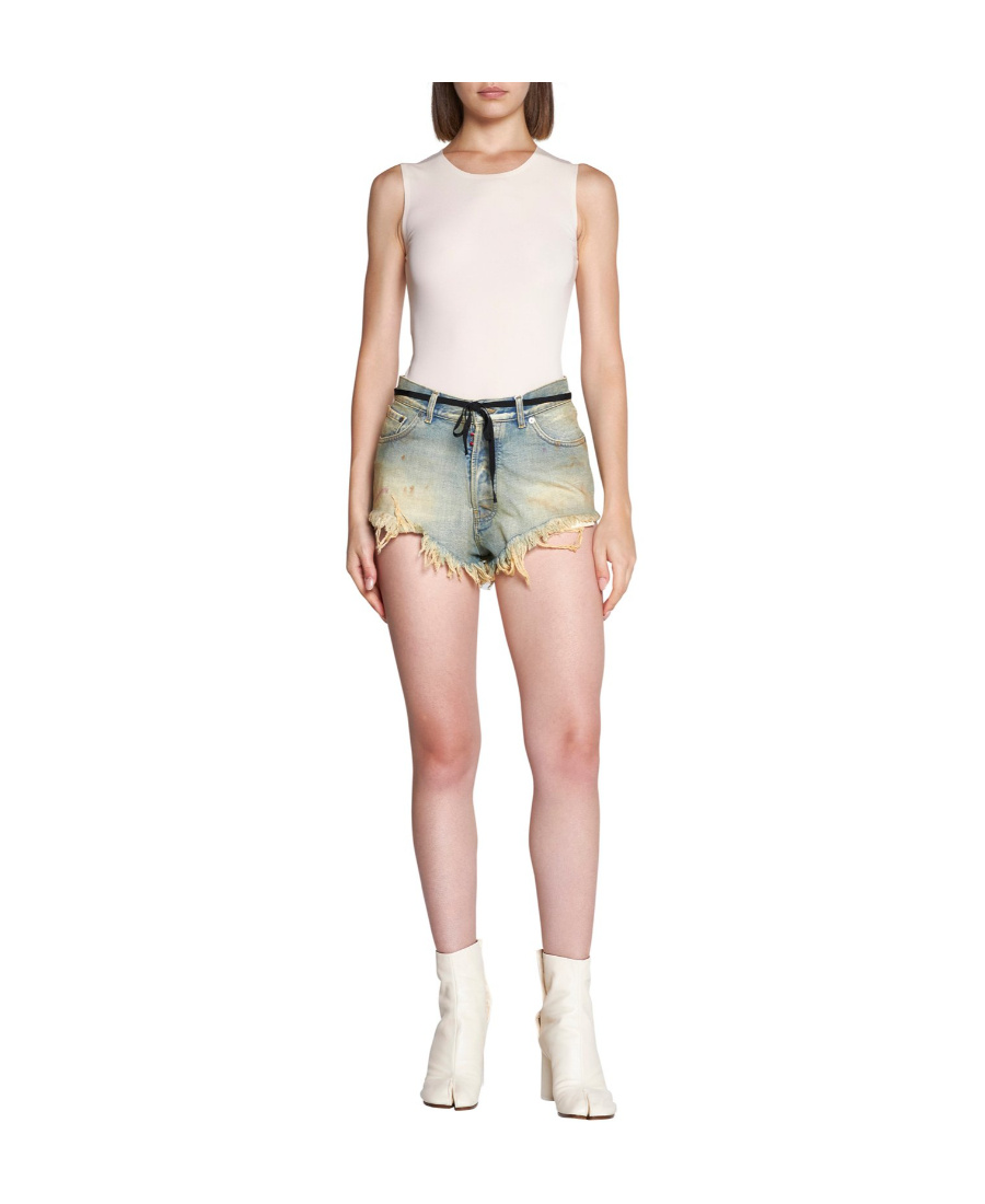 Maison Margiela Four-stitch Sleeveless Bodysuit In White