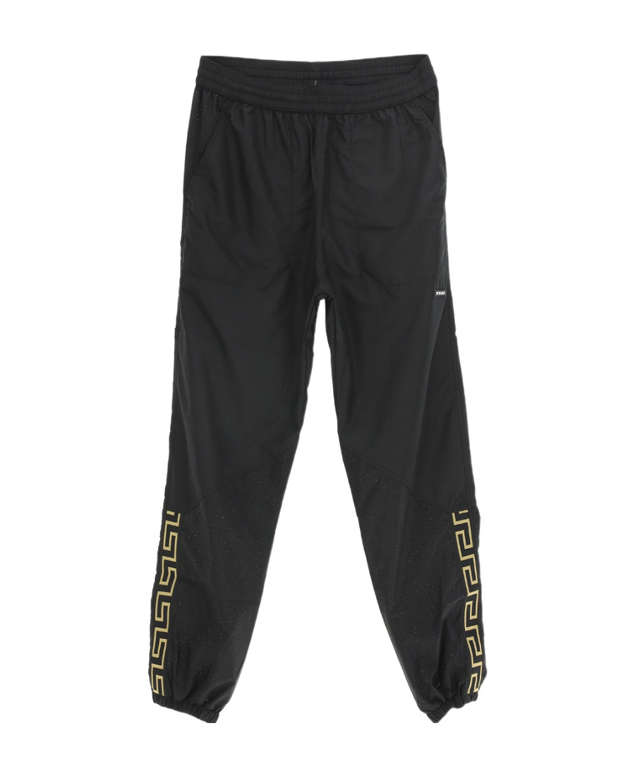 Versace La Greca Print Track Pants In Black