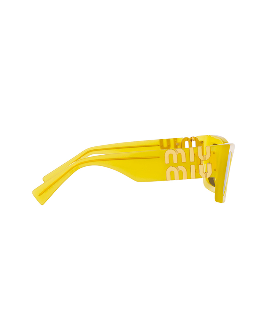 Miu Miu Logo Sunglasses In Green