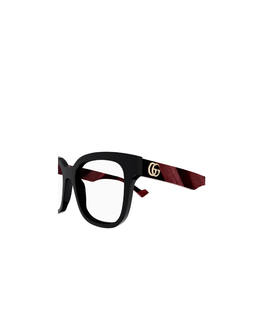 Gucci Gg0958o Linea Emblem 008 Black Burgundy Glasses