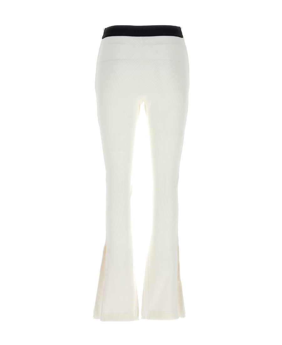 Sacai Pleated Cropped Trousers In White
