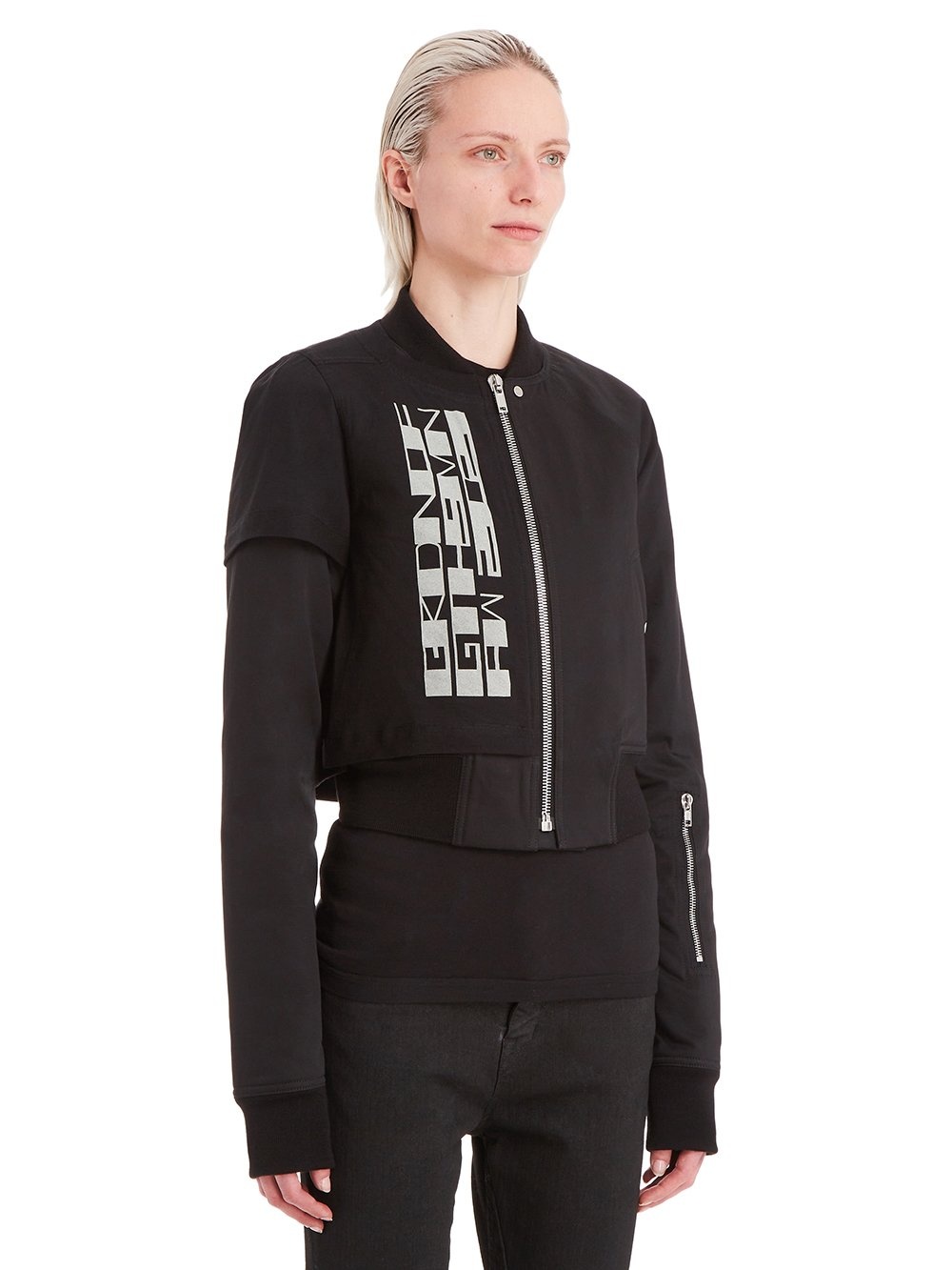 Rick Owens Zipper Casual Jacket In Black
