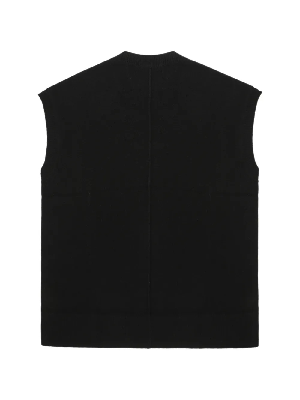 Helmut Lang Split Wool Vest In Black