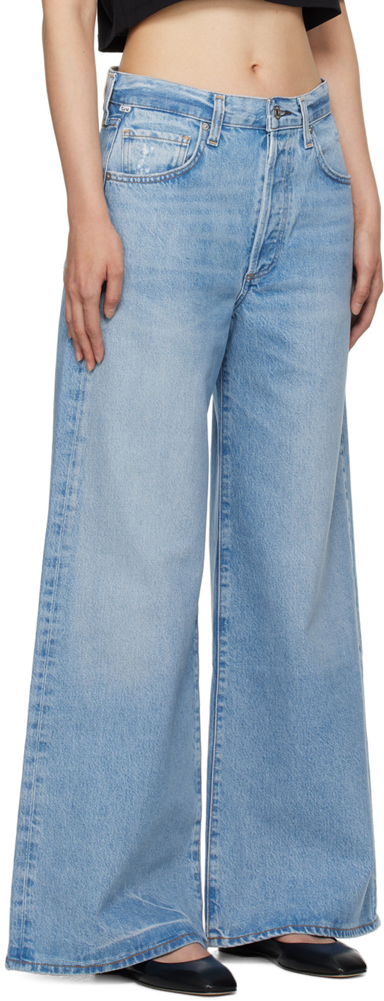 Citizens Of Humanity Blue Beverly Jeans In Blue