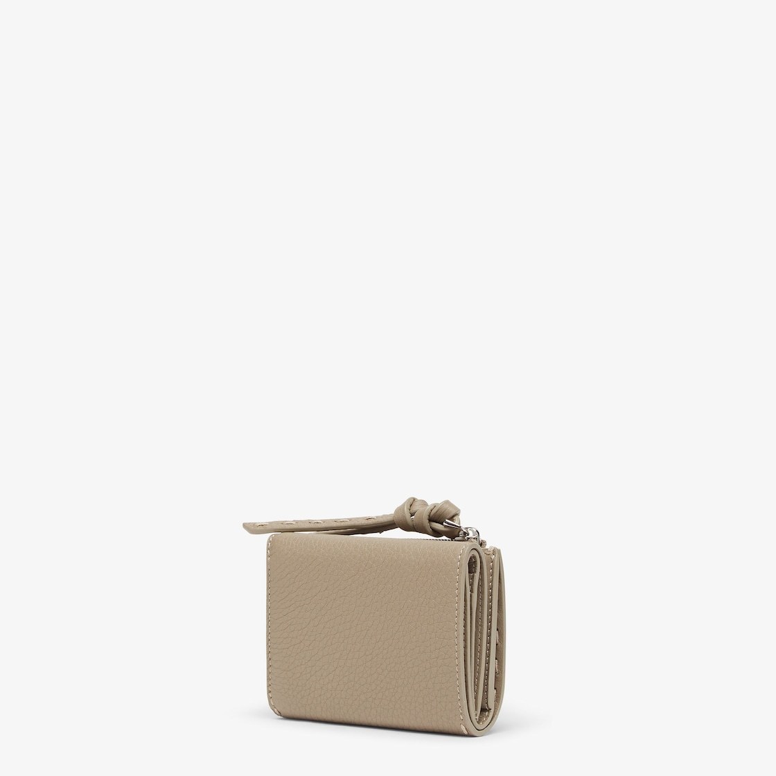 Fendi Peekaboo Micro Trifold Selleria Wallet In Nude