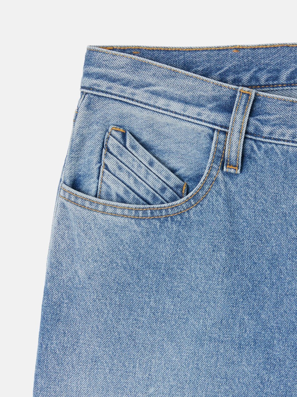 Attico Sky Blue Long Pants In Blue