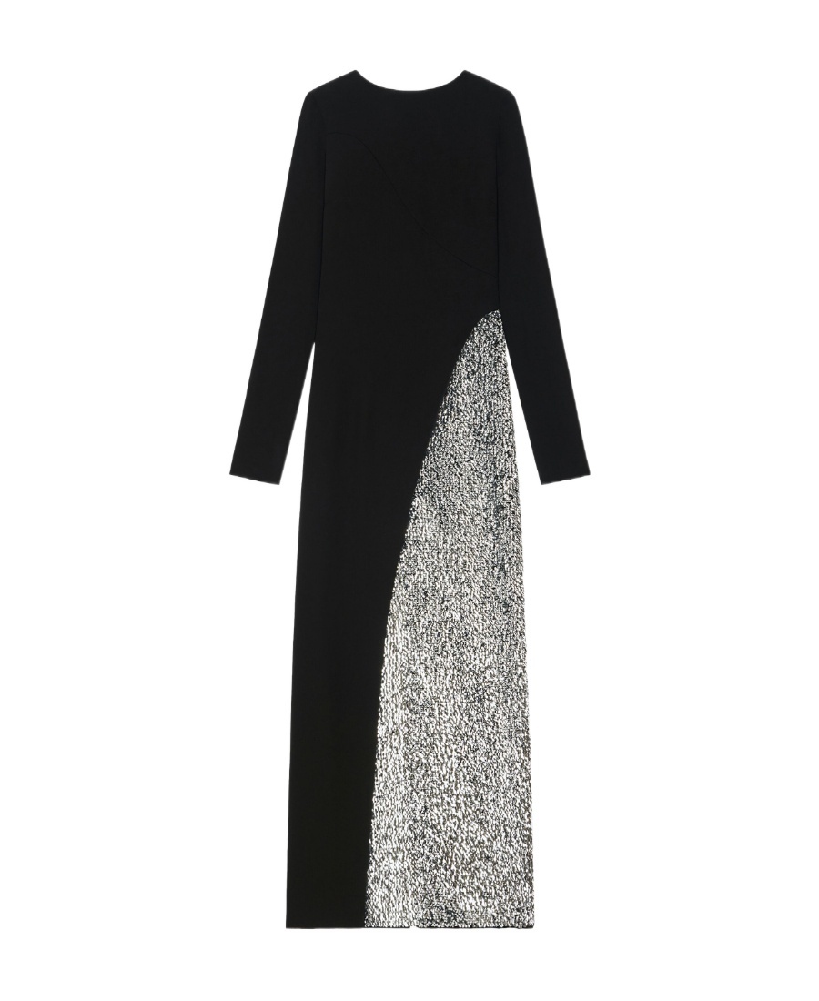 Givenchy Backless Evening Dress With Sequins Embroidered In Black