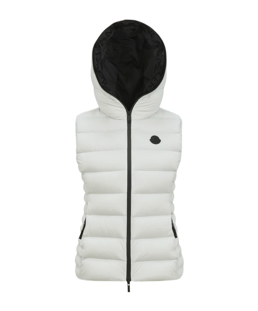 Moncler Aliterse Down Hooded Vest In White