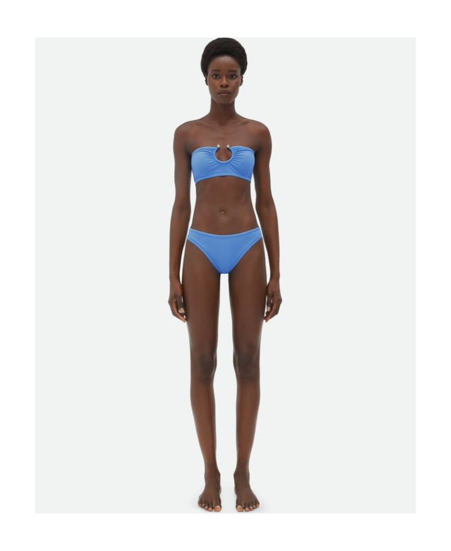 Bottega Veneta Elastic Swimsuit Jacket With Knots In Green