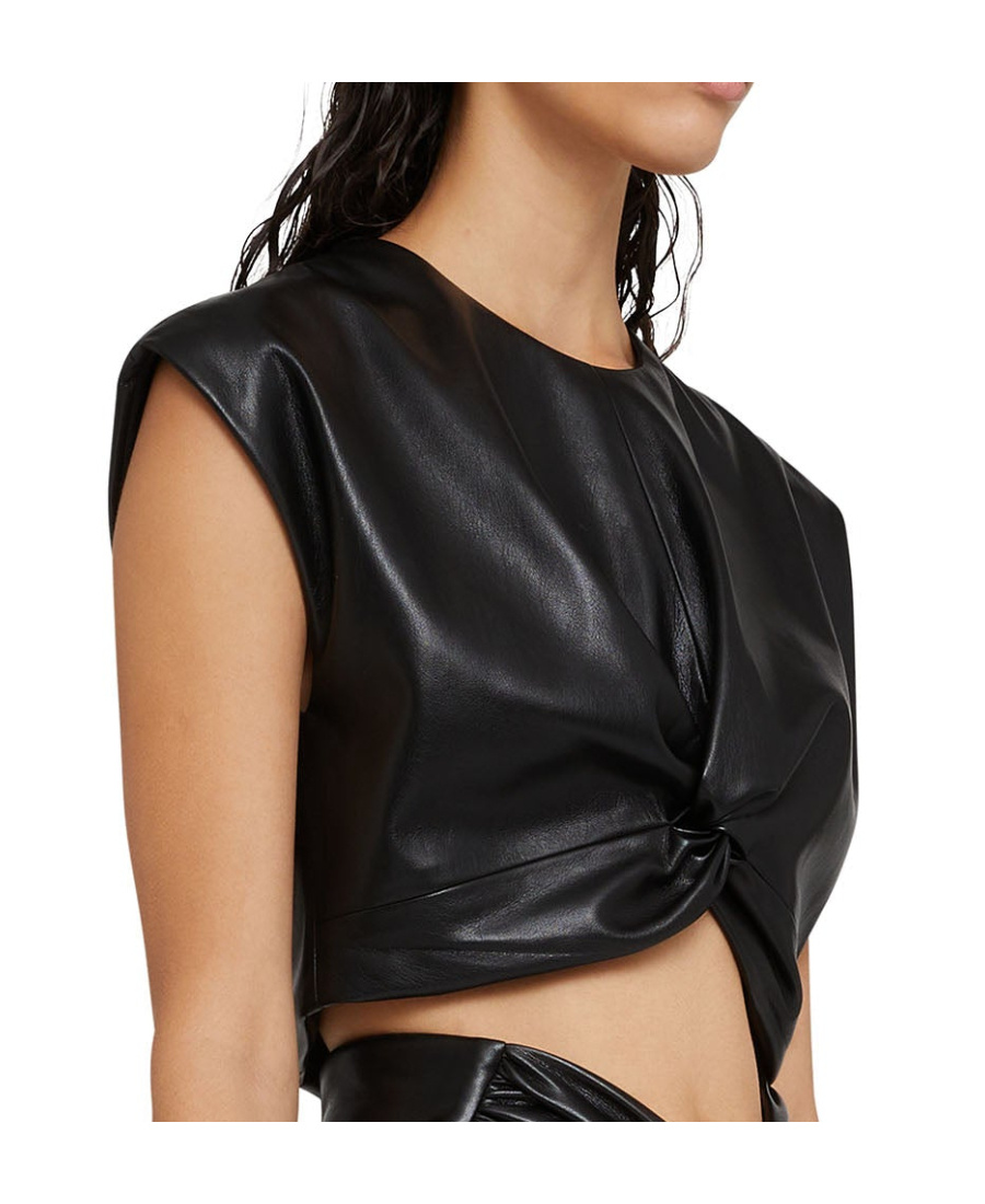 Msgm Round-neck Blouse In Black