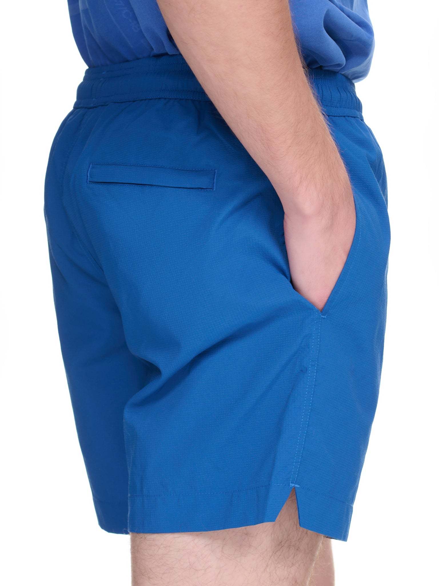 A-cold-wall* Logo Beach Shorts In Blue